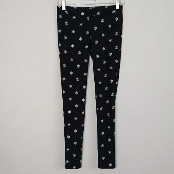 Tipsy Elves Snowflake Leggings Pants - Picture 1 of 4